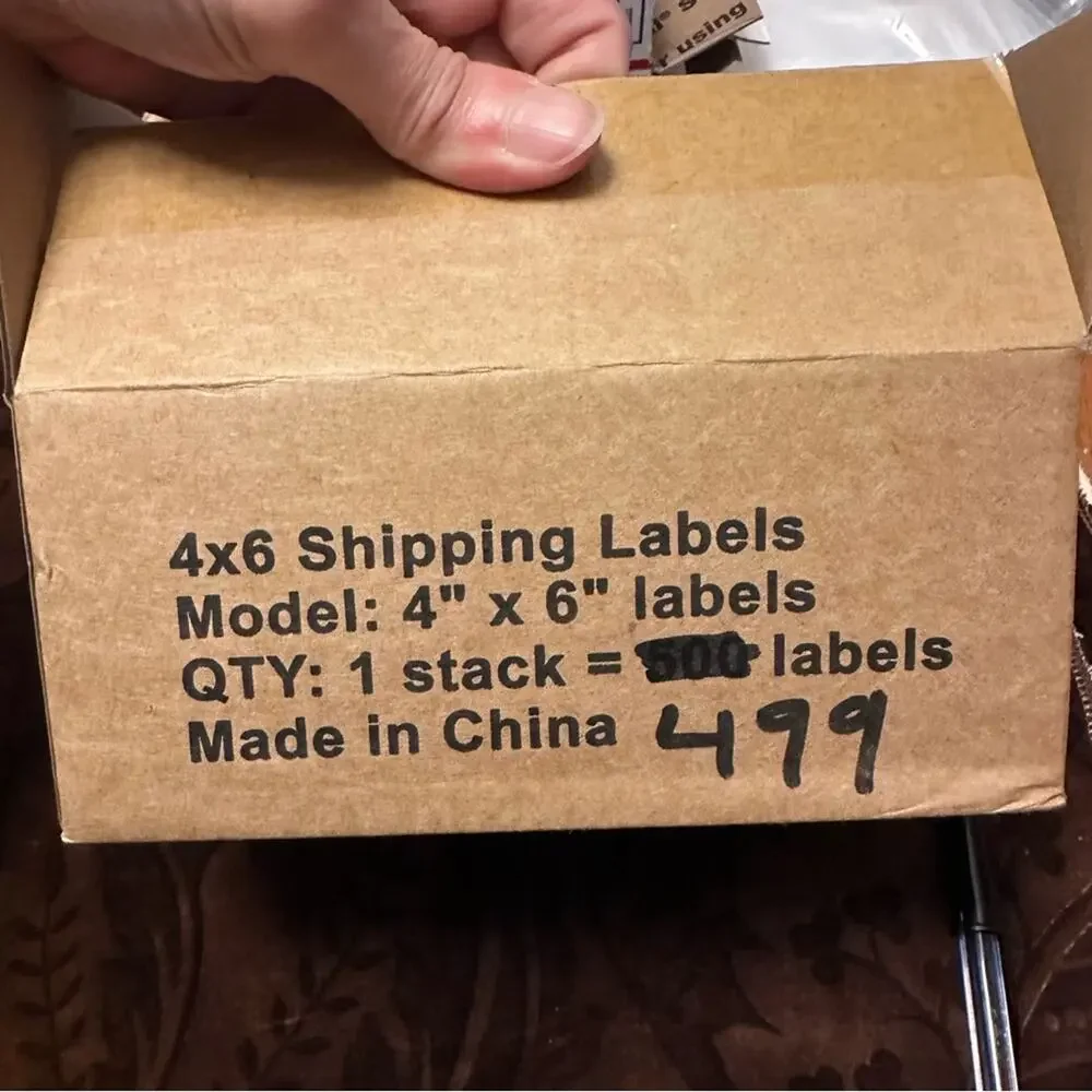 499 Fanfold Direct Thermal Labels White Perforated Shipping Label